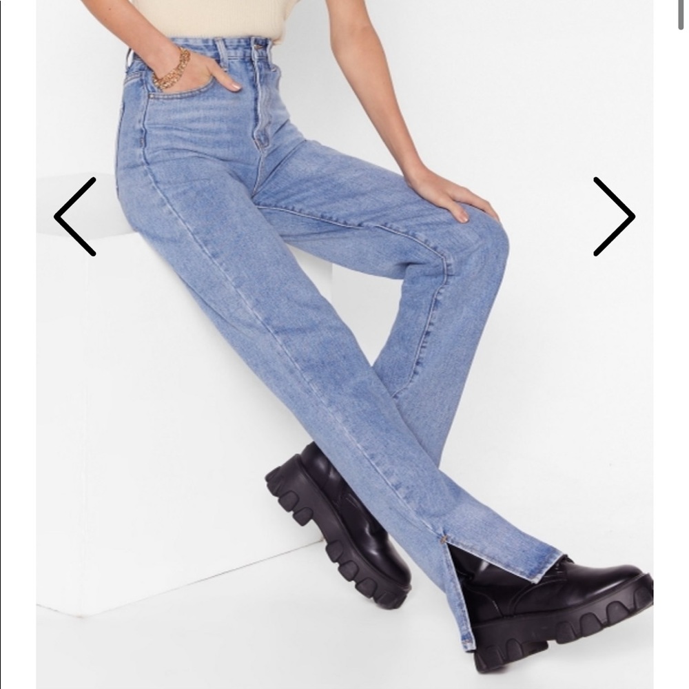 Nasty Gal Slits Now Or Never Slit Jeans